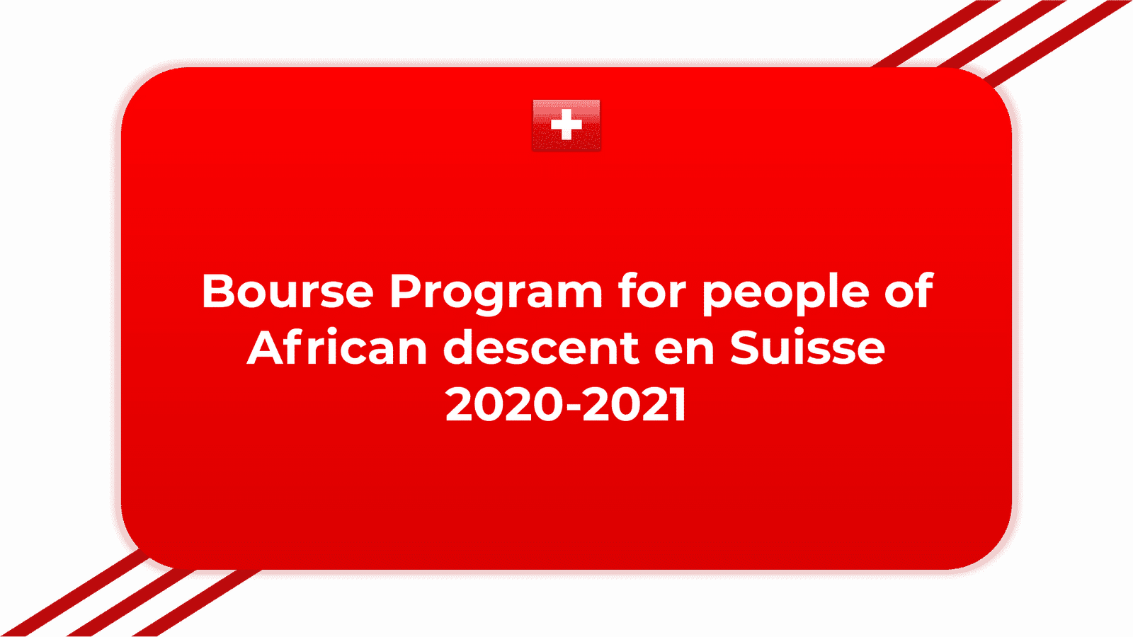 Bourse Program for people of African descent