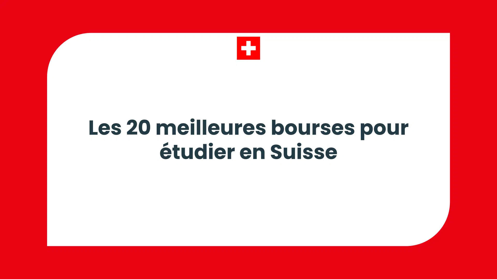 meilleures bourses pour étudier en Suisse