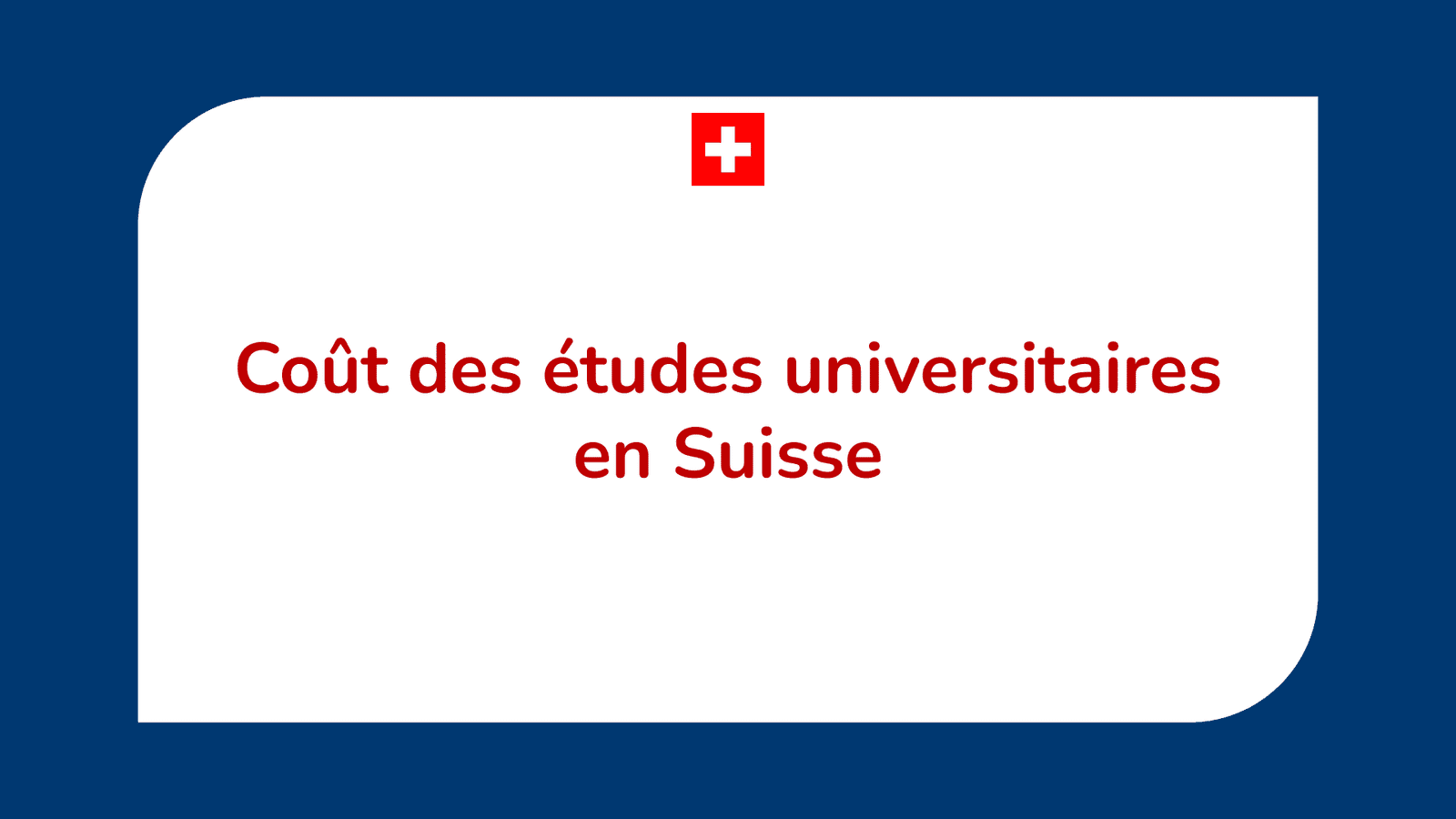 Coût des études universitaires en Suisse