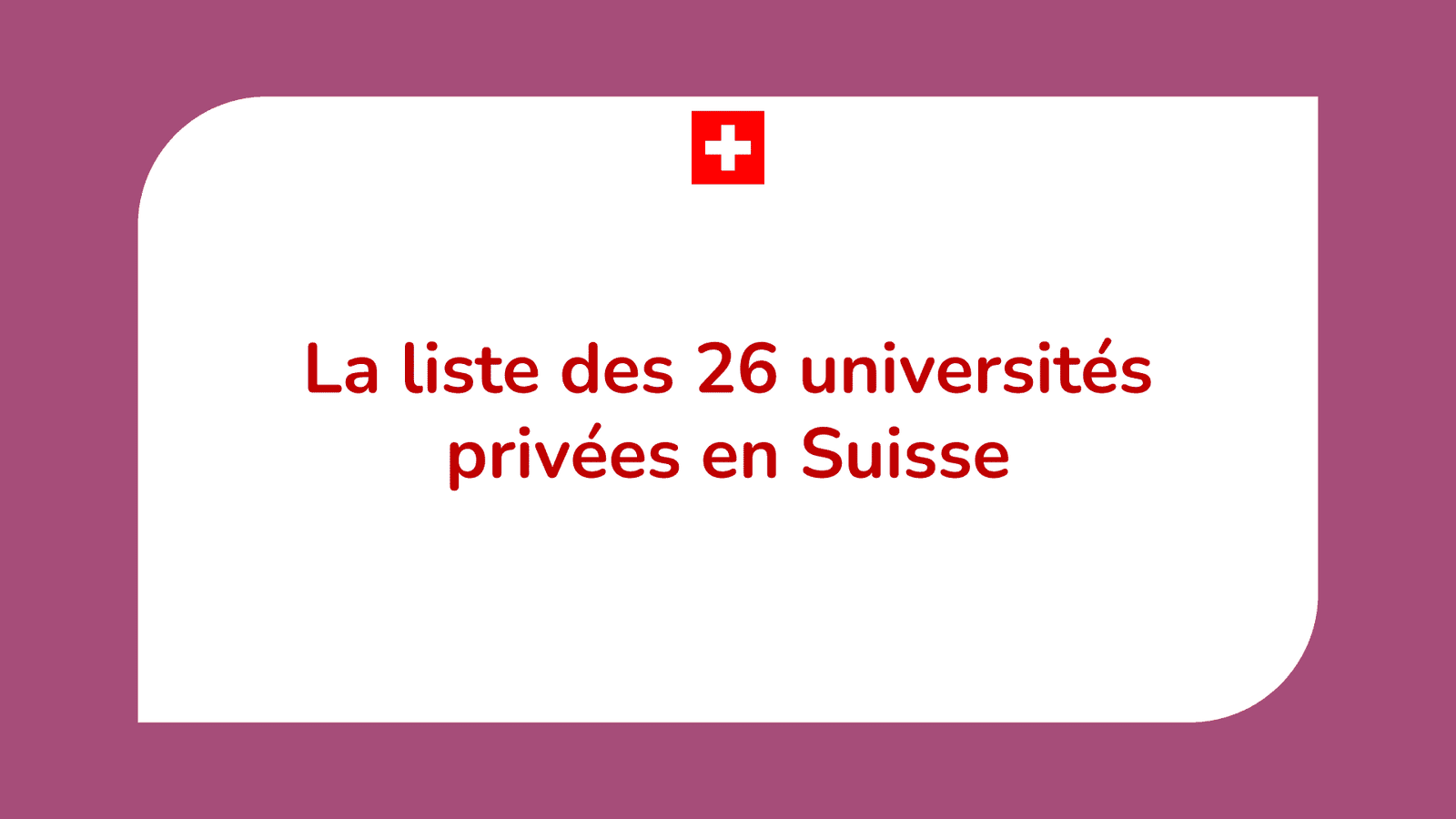 universités privées en Suisse