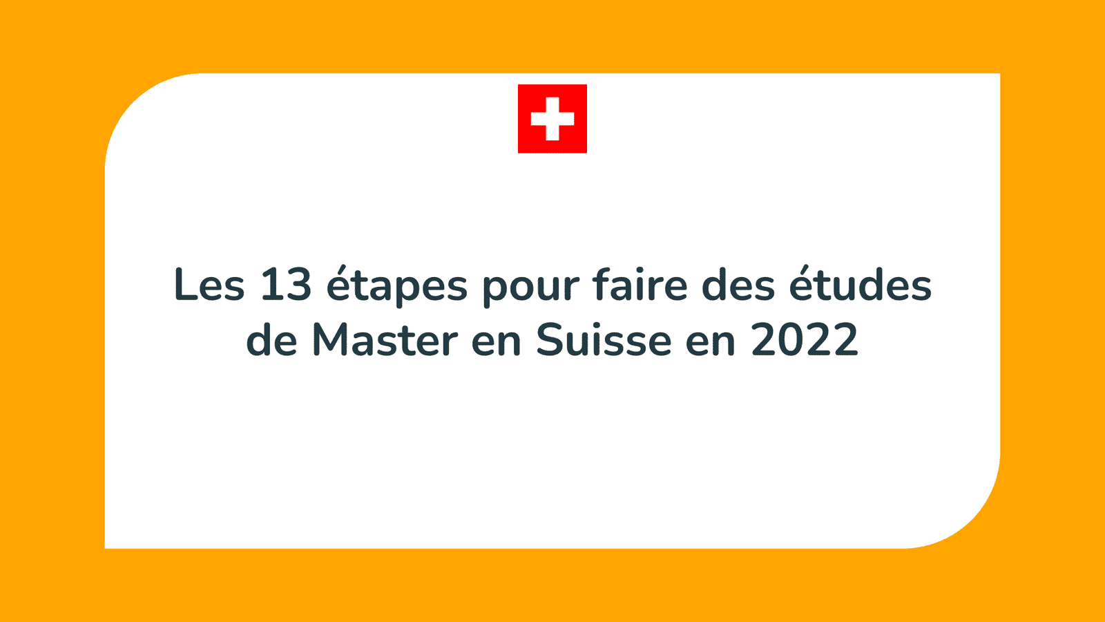 faire des études de Master en Suisse